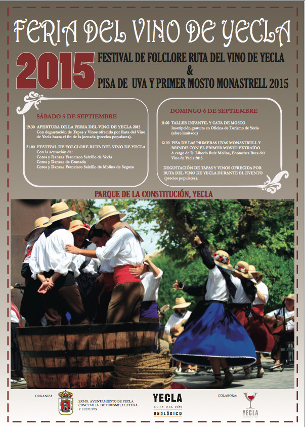 cartel Feria del vino de Yecla, 2015
