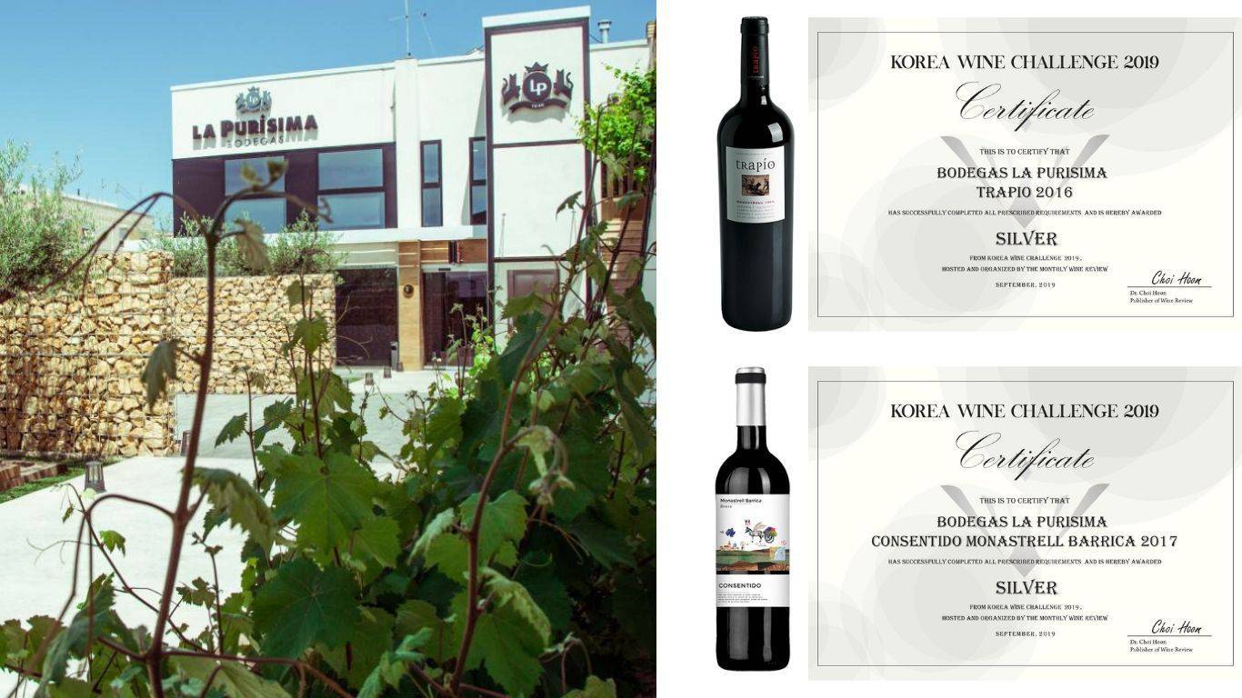Trapío and Consentido Monastrell Barrica awarded at Korea Wine Challenge 2019