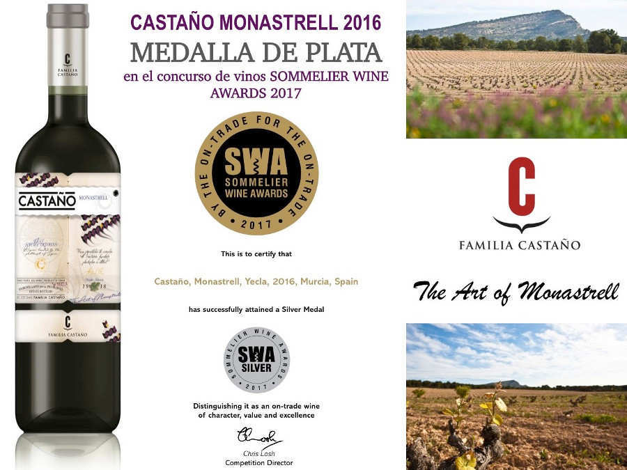 Castaño Monastrell 2016 Medalla de Plata Wine Awards 2017