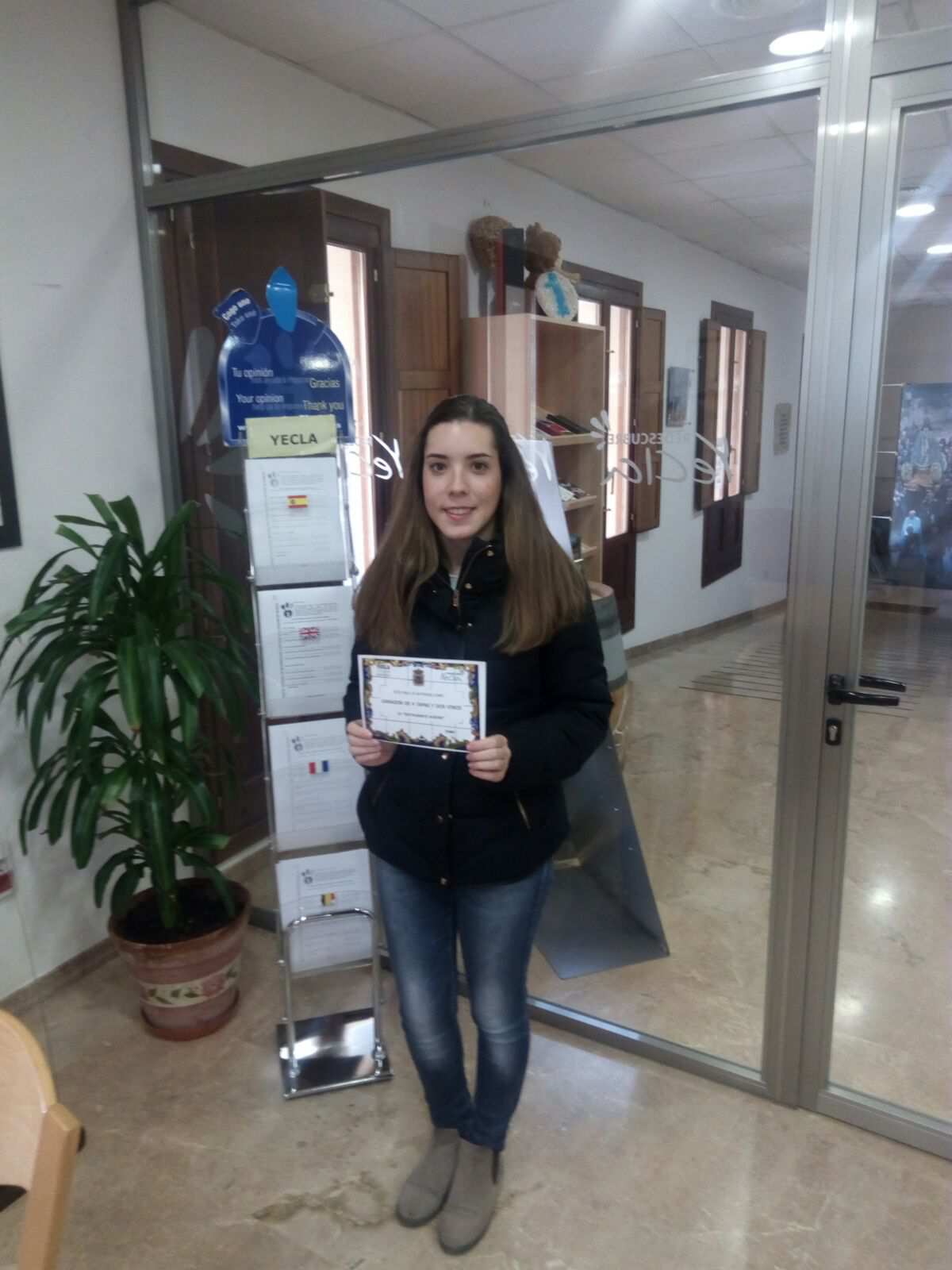 Natalia, segunda ganadora del concurso La Voluntad de noviembre