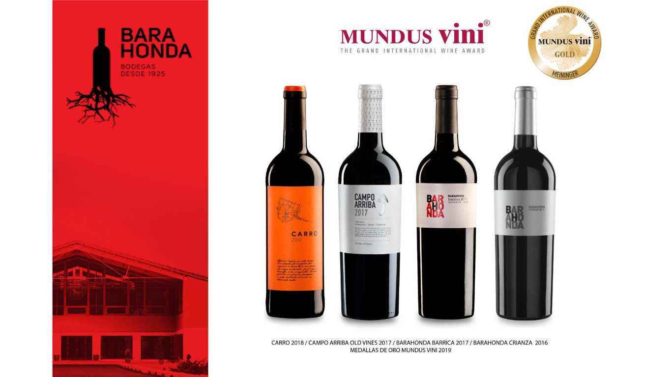 Cuatro vinos de Barahonda premiados con medalla de oro en Mundus Vini