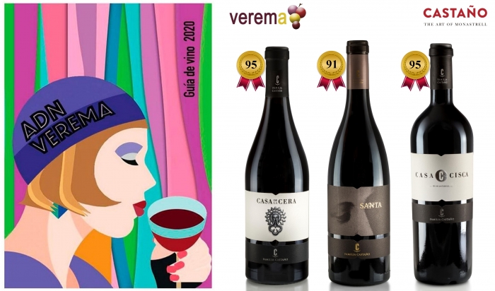 Tres vinos de Bodegas Castaño en la Guía ADN VEREMA 2020