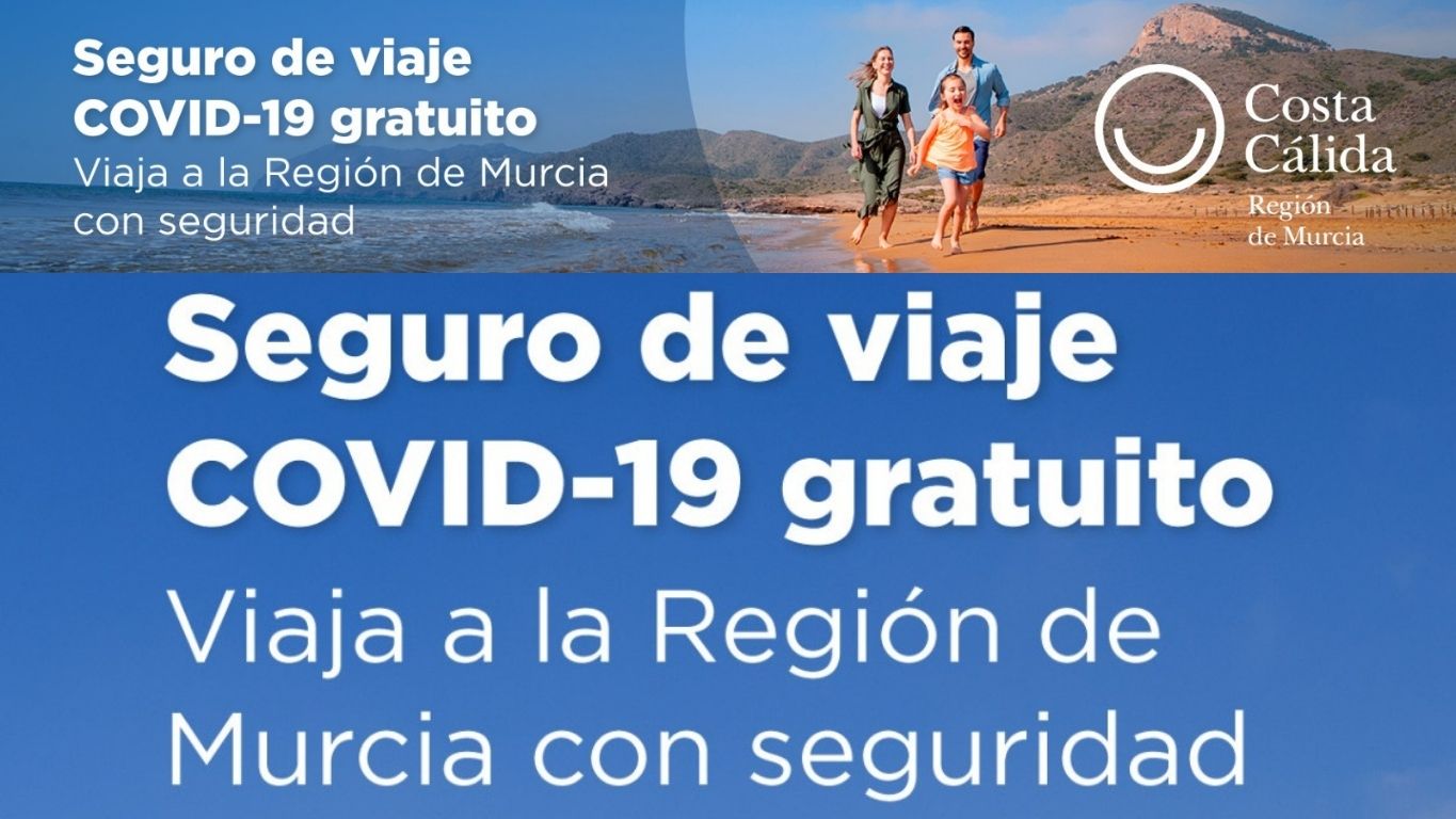 Seguro de viaje gratuito para turistas en la Región de Murcia para COVID-19