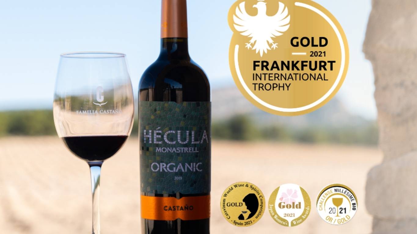 Hécula Organic monastrell 2019 de Bodegas Castaño medalla de Oro en FRANKFURT INTERNATIONAL TROPHY