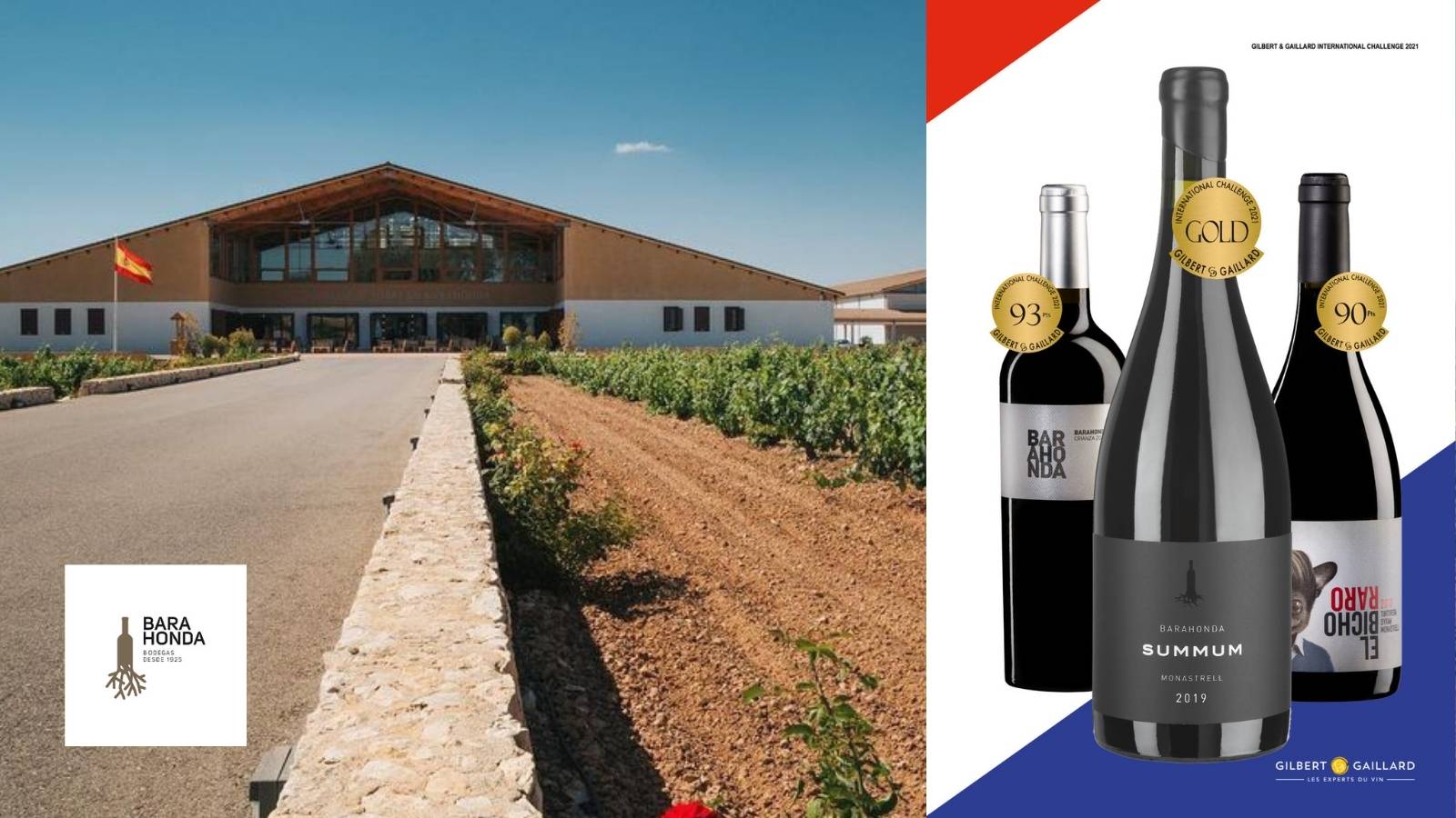 Tres vinos de Barahonda reconocidos y premiados en la revista Gilbert y Gaillard