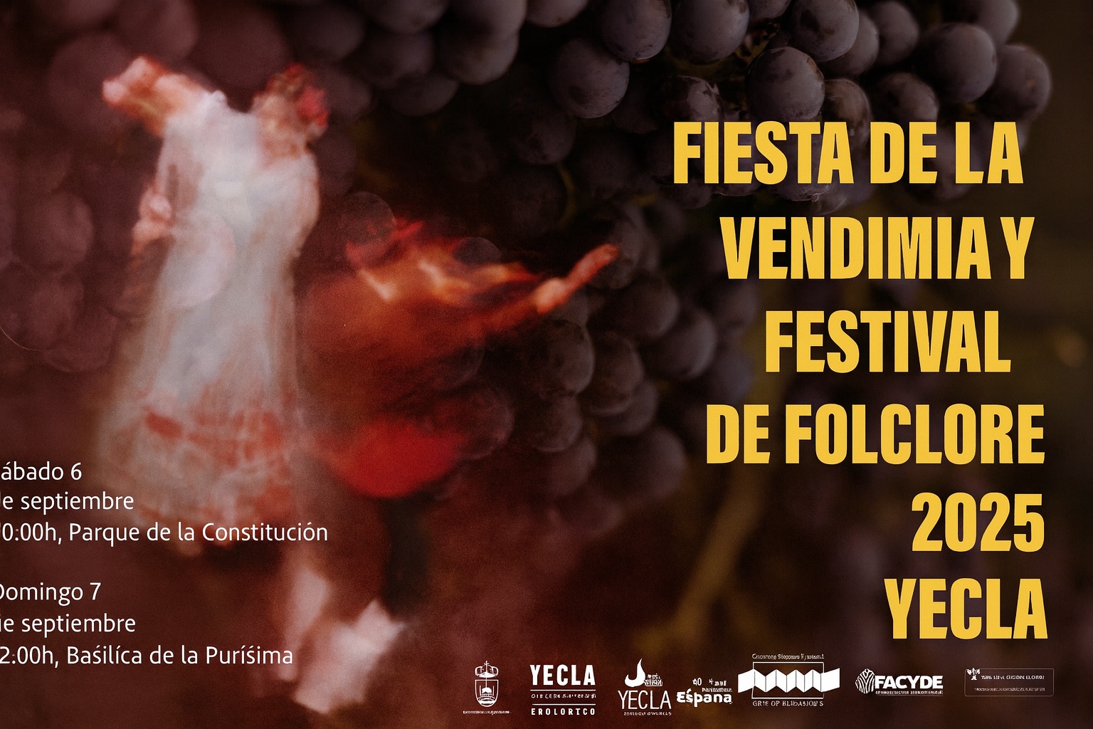 Yecla celebra las Fiestas de la Vendimia 2025 y el 50 aniversario de su Denominación de Origen: un homenaje al vino, la tradición y la tierra